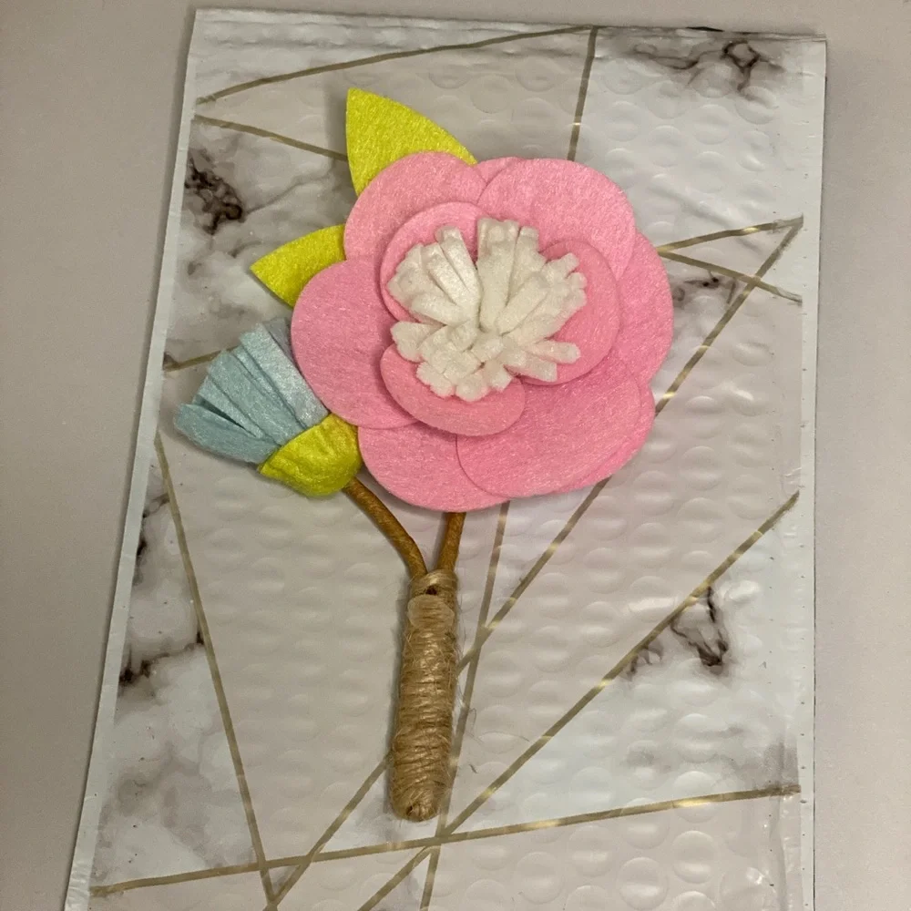 Mother’s Day Flower Corsage Keepsake • Felt flower bouquet pin on corsage